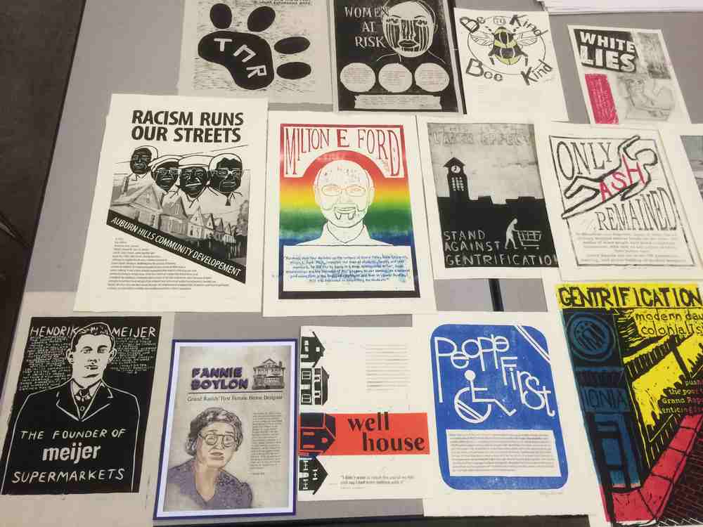 Printmaking Students Highlight People's History of Grand Rapids